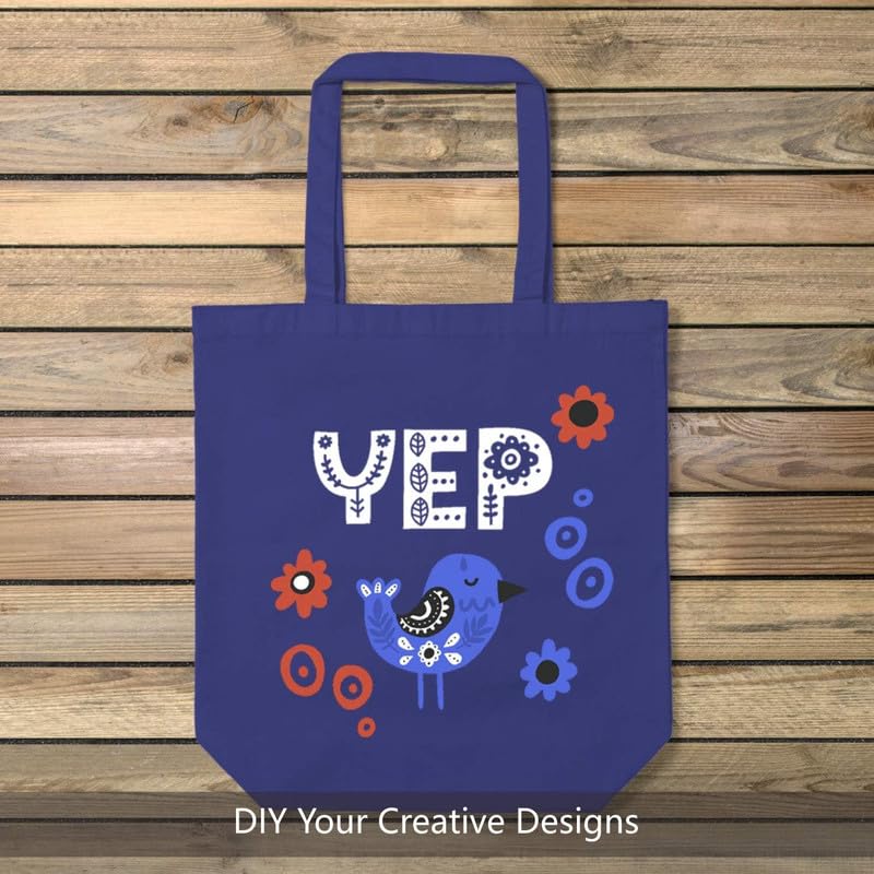 Metsi Canvas Tote Bag for Women, Plain Cotton Reusable Washable Tote Bag for Custom Painting and DIY Craft, Groceries Shopping Beach School Gym Gifts, Eco Friendly Blank Canvas Bag - Pack of 12, Blue