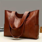Butterfly Design Women Tote Large Leather Tote Bag, Woman's Leather Purse, Large Capacity Hand Bag (Brown)
