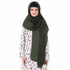 MyBatua Long Hijab in Breathable Soft Georgette large Head Wrap, Wholesale Price, 1pc Scarf HJ-020 (100x225 cm, Henna)