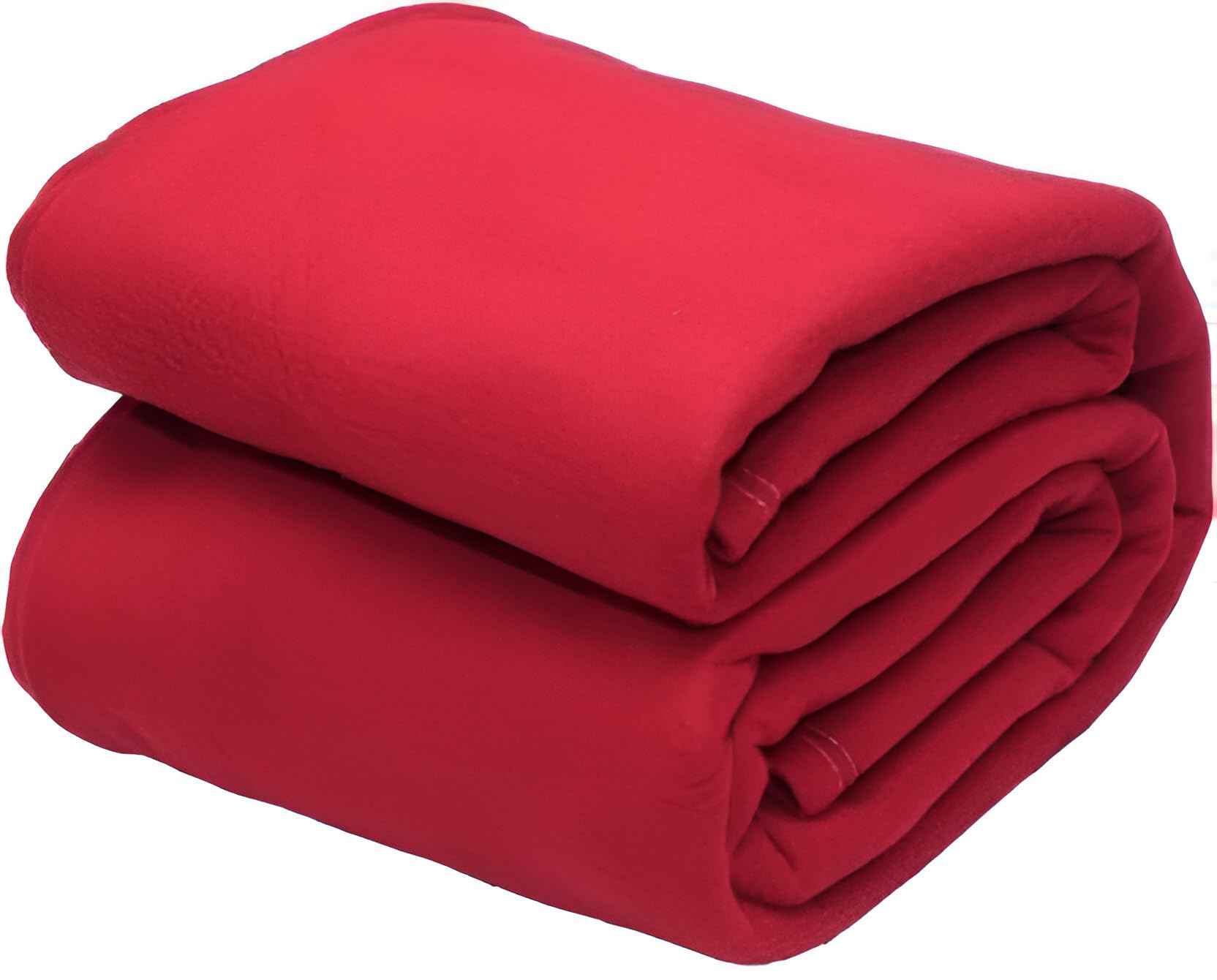 STARNSTYLE 300 TC All Season Solid/Plain Lightweight Polar Fleece Double Bed Blanket (230 x 230 cm) Maroon Blanket Double IV7 Kafalo