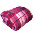 CHANDRAVATI Modern Check Polar Fleece All Season Blanket Single Bed with || Satan Border || 500 TC || Heavy Quality || (Pink, 60x90) Kafalo