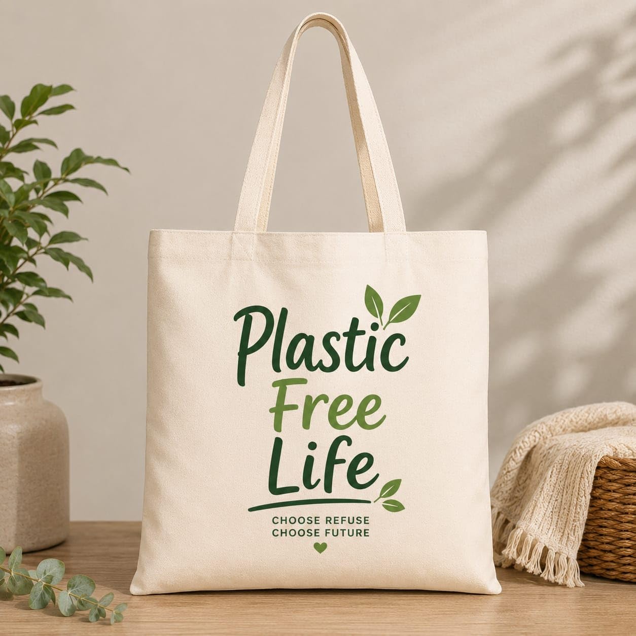 Artizanvilla Eco-Friendly Canvas Tote Bag for Women & Men | Reusable Cotton Shopping Tote Bag with Printed Design | Large Capacity Shoulder Bag for Grocery, Office, College & Daily Use