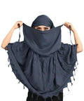 Krevaa Pure Cotton Soft & Breathable Sun Protection Scarf For Women Plain Scaff| Universal Size | For Girl & Women (grey)