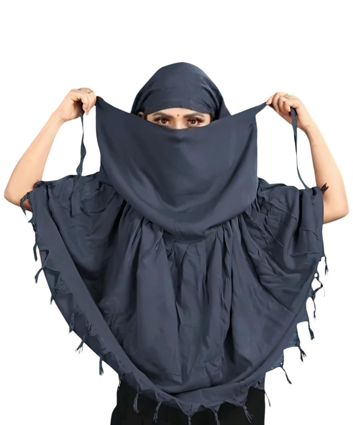 Krevaa Pure Cotton Soft & Breathable Sun Protection Scarf For Women Plain Scaff| Universal Size | For Girl & Women (grey)