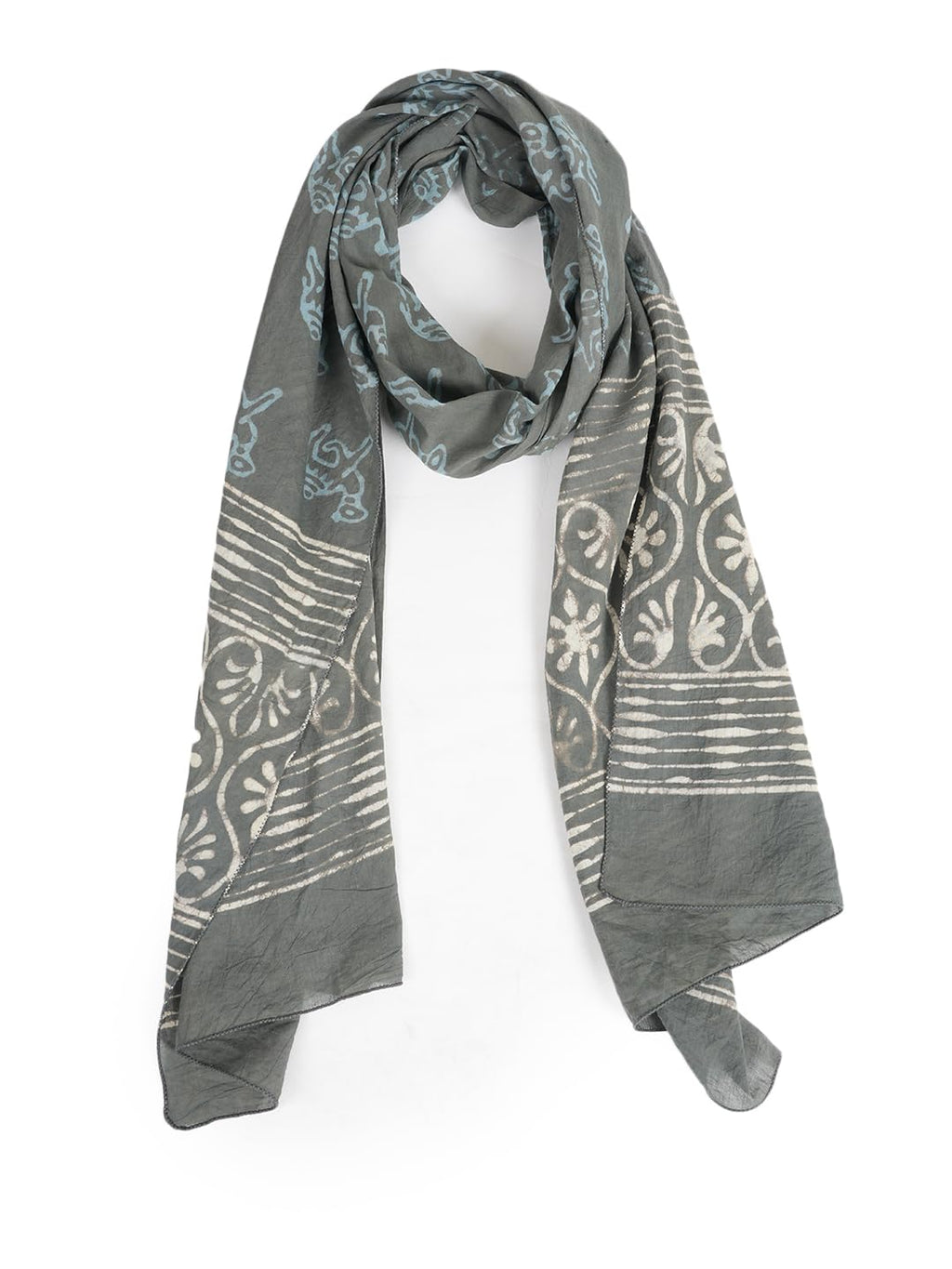 RAI SAHAB Printed Cotton Scarf for Women, Lightweight Soft Scarves Stoles for Summer & Winter(ST-90CAMEL10)