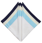 ONE ECHELON Satin Silk Small Neckerchief Square Scarf (Sea Whisper)