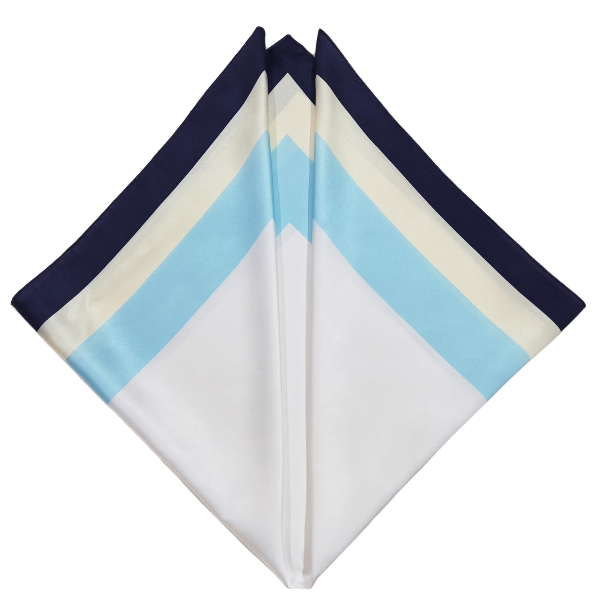 ONE ECHELON Satin Silk Small Neckerchief Square Scarf (Sea Whisper)