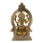 ARTVARKO Brass Maa Lakshmi Sitting for Home Office Maha Laxmi Murti Dhan Devi of Prosperity Wealth Fortune Gold Color 11.5 Inch