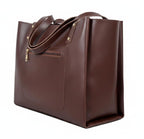 Zutiva tote bag for women office use - Brown Vegan Leather Tote Bag for Work-Office, Laptop 15-inch Fully Embossed Shoulder Handbag Stylish & Durable