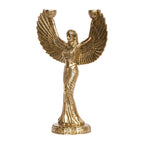 Artvarko Brass Egyptian Angel Pari Designer Tealight Dual Candle Holder Idol Statue for Dining Table Home Decorations Gift 12 Inch