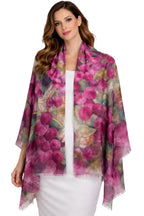 VIC Cotton Modal Digital Print Scarf for Women | Digital Print Designer Stole | Soft Lightweight Luxury Wrap | Premium Silk Modal Blend | 55 x 170 cm | VIC-SM-DP5517 (Vibrant grape)