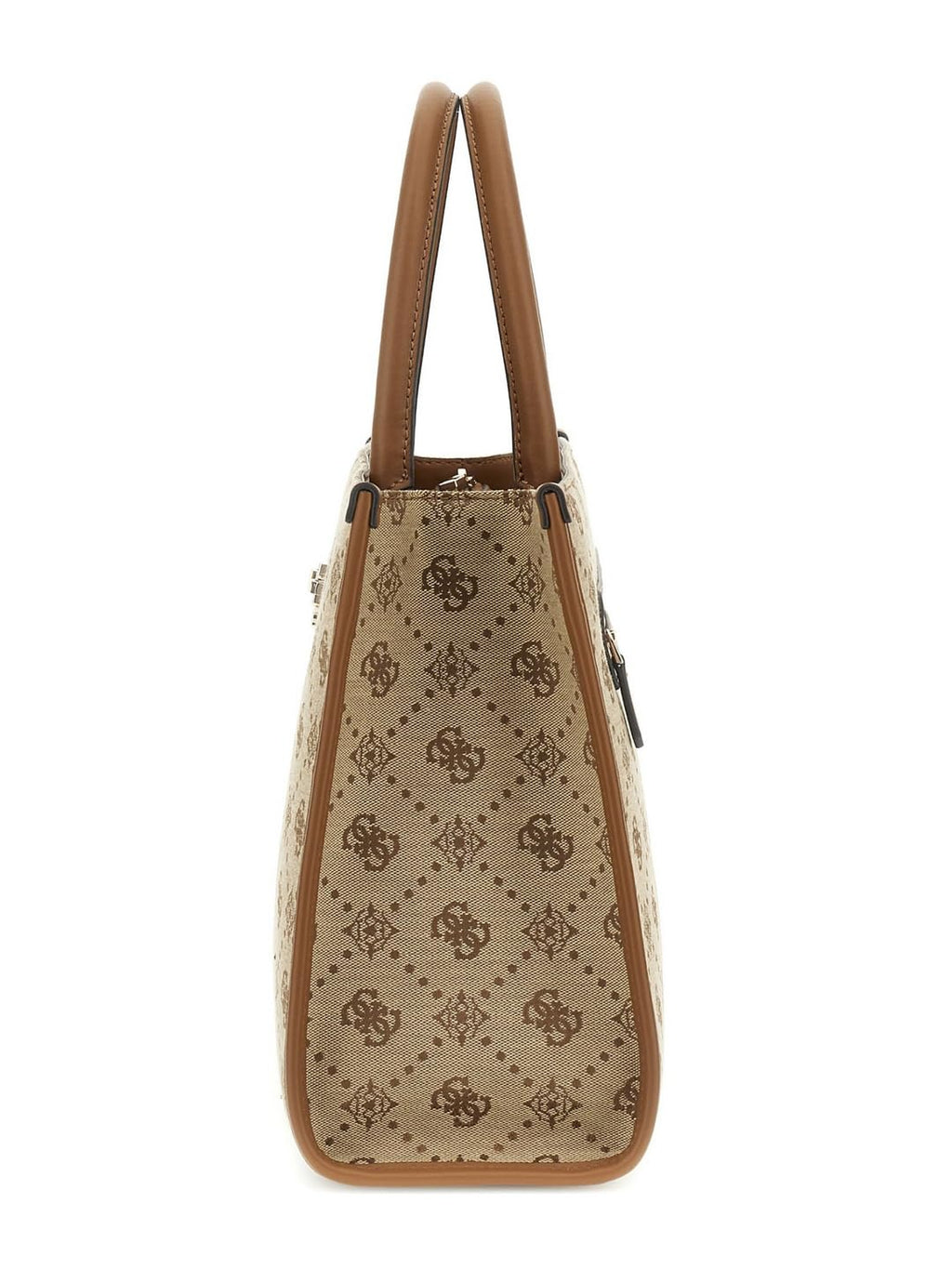 Guess Women Latte Logo Printed Neda 2 Comp Tote Bag