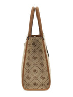 Guess Women Latte Logo Printed Neda 2 Comp Tote Bag