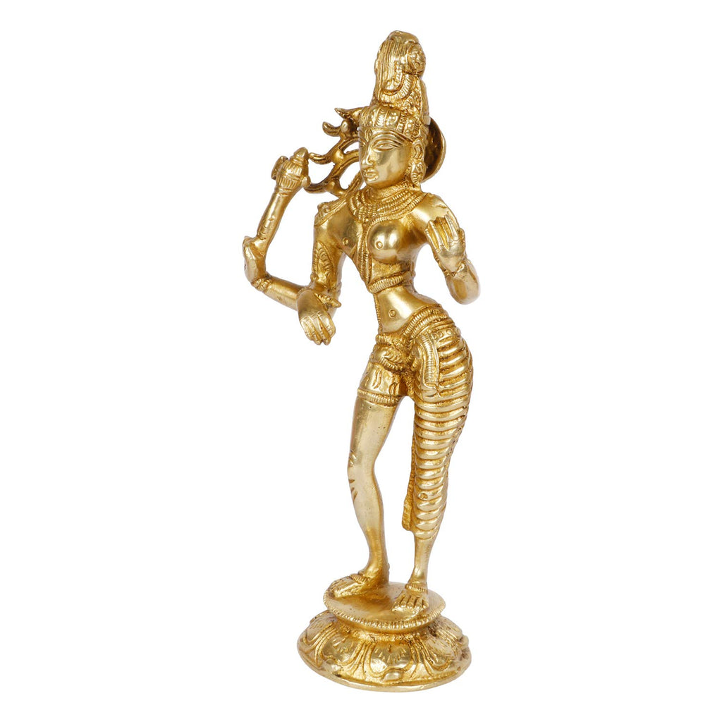 ARTVARKO Brass Ardhanarishvara Ardhnarishwar Statue (Half Shiva & Parvati) | Ardhnari | Shiv Parvati Double Avatar | Shiv Parvati Idols for Shivaratri Mahashivaratri Maha Shivratri