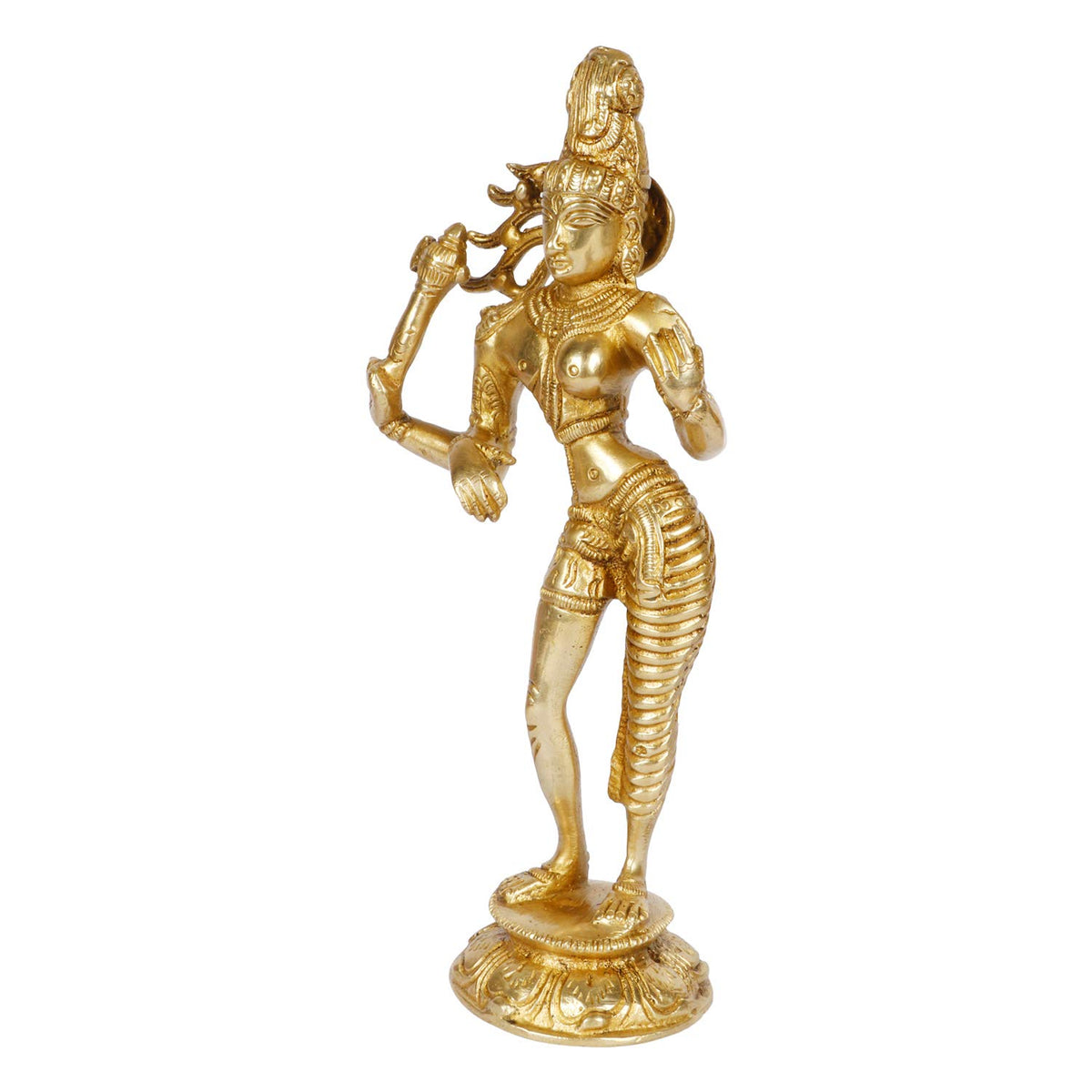 ARTVARKO Brass Ardhanarishvara Ardhnarishwar Statue (Half Shiva & Parvati) | Ardhnari | Shiv Parvati Double Avatar | Shiv Parvati Idols for Shivaratri Mahashivaratri Maha Shivratri
