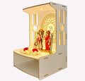 Alpine Willow Premium Temple for Home with Door I Height-18, Width-12, Depth-11 Inch I Puja Mandir for Home I Pooja mandir I Wooden Temple I Laddoo Gopal mandir I Devghar I Pooja ghar