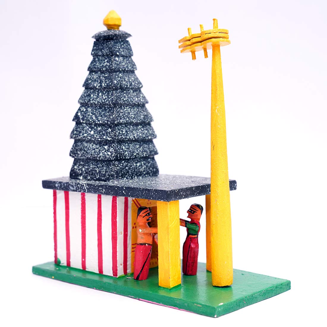 Andhra Hand Crafts Kondapalli Wooden Temple (7X4X9)