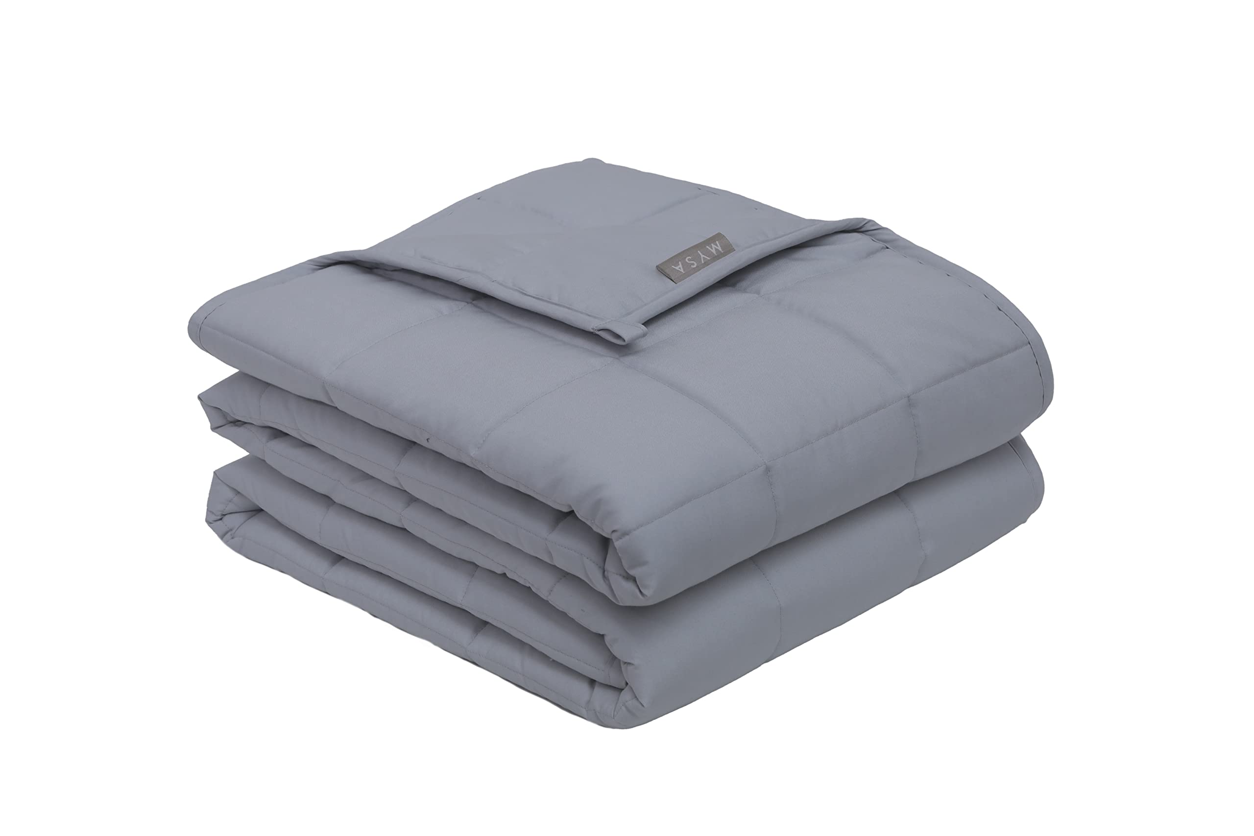 Mysasleep 3.5 Kg Kids Weighted Blanket - Cooling Breathable Microfiber with Premium Glass Beads (Silver Grey 41 x 60 7 LB) Kafalo