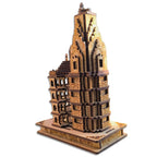 The Himalayan River Handcrafted Wooden Dwarkadhish Temple – Home Decor Or Showpiece Replica of Dwarika Brown Colour 8 Inch Height Tample
