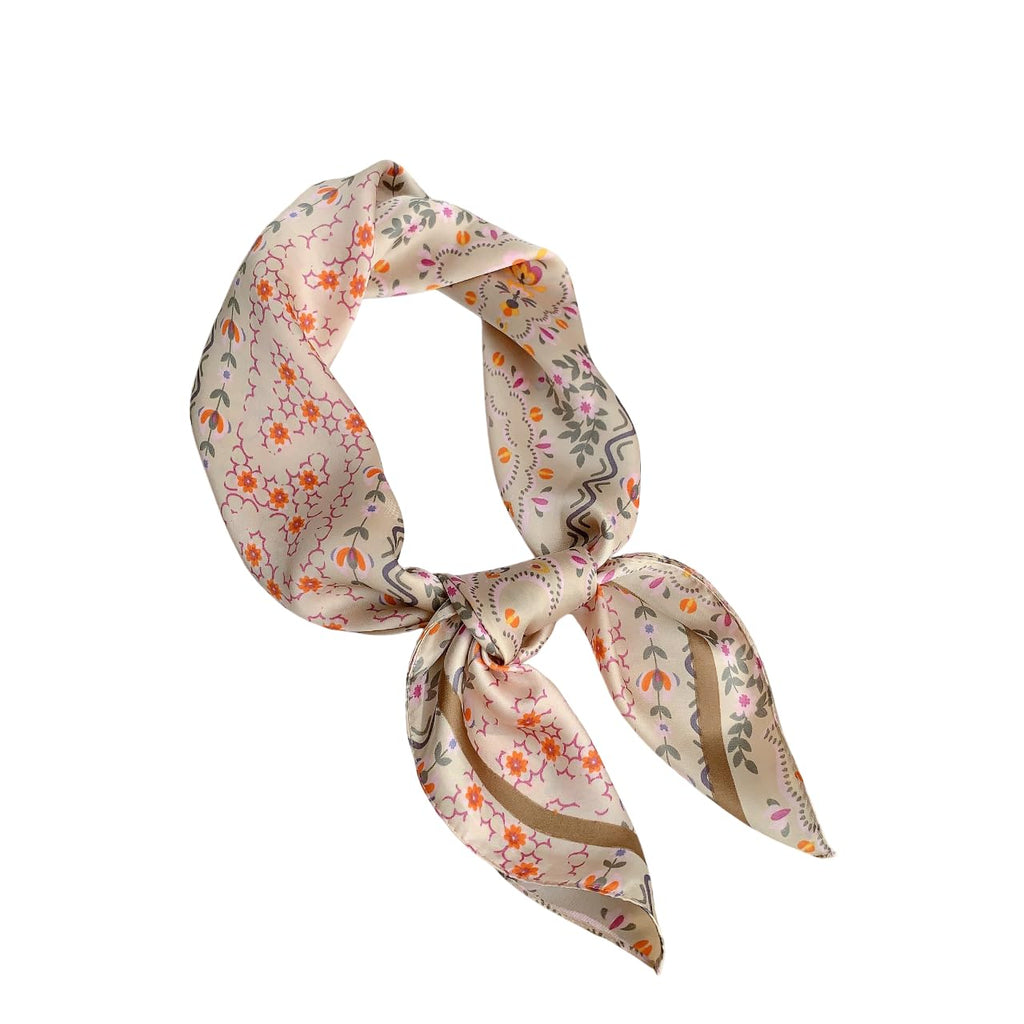 CrossKulture Printed Poly Silken feel Scarf Stole for Women | Stylish, Soft, & Lightweight | Satin Feel Neck Scarf, Hair Scarf, Head Scarf