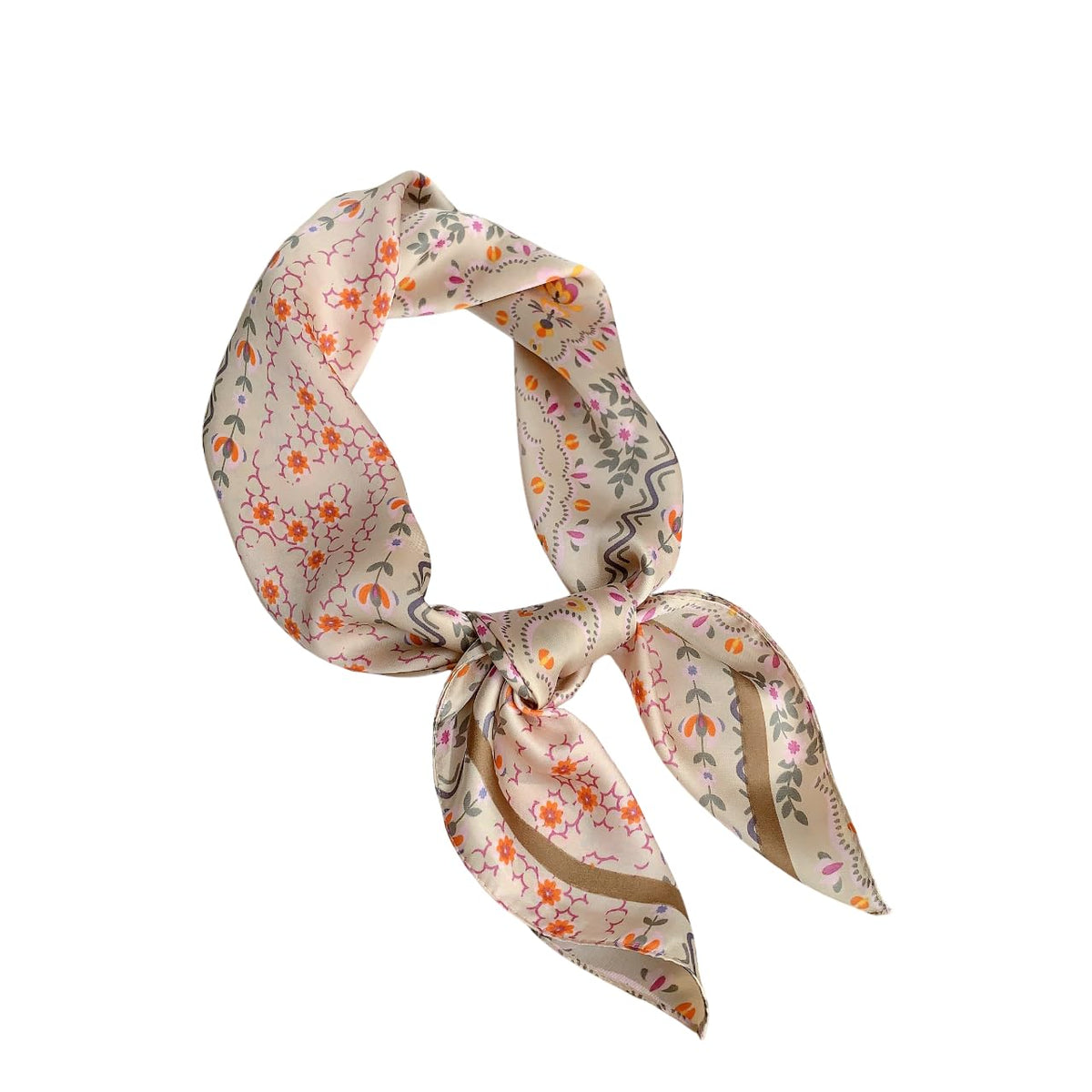 CrossKulture Printed Poly Silken feel Scarf Stole for Women | Stylish, Soft, & Lightweight | Satin Feel Neck Scarf, Hair Scarf, Head Scarf
