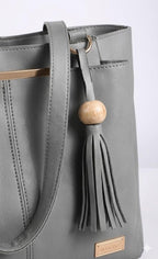 PAVILONN Women Tote Bag Ladies Handbag Shoulder Office Shopping Work Laptop PU Leather Brown Travel College Daily Use Designer Large Stylish Fashion Zipper Commuter Gift (GREY 1)