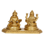 ARTVARKO Brass Lakshmi Kuber Sitting Statue Murti Laxmi Kuber Maharaj for Prosperity Money Home Office Puja Gift 6 Inch