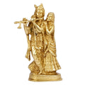 SVARUP Brass Radha Krishna Idol Statue Sculpture Figurine for Home Temple Office Gift 8 Inches