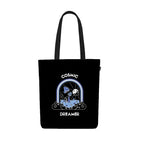 Eco Right Canvas Tote Bags for Women with Zip, College Bag for Girls, 100% Organic Cotton Tote Bag for Shopping, Travel & beach bags for women (Cosmic Dreamer)