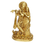 SVARUP Brass Radha Krishna Idol in Gold Color Height 10.5 Inch