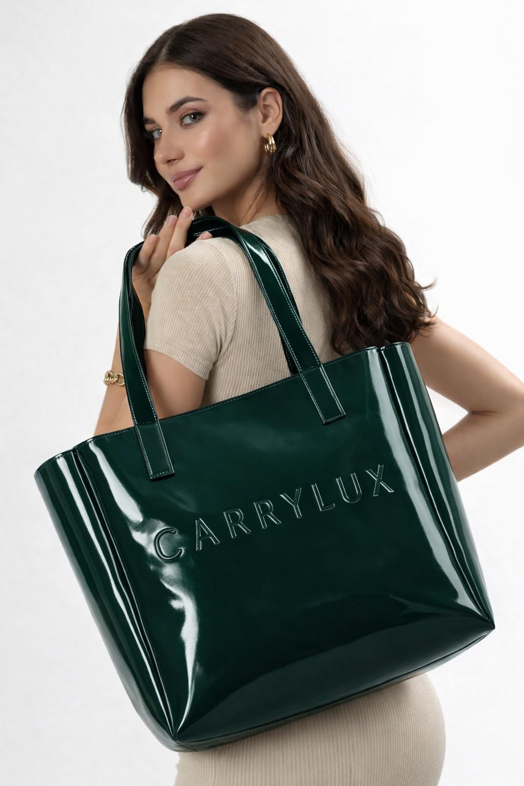 Carrylux ShinyAura Women's Tote Bag, Green
