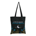DANIOO DON'T WORRY WE CARRY Canvas Reusable Cloth Tote Bag with Zipper and Inner Pocket For Women and Girls Multipurpose College Washable Daily Use Shopping Pack Of 1 (Black & Golden)