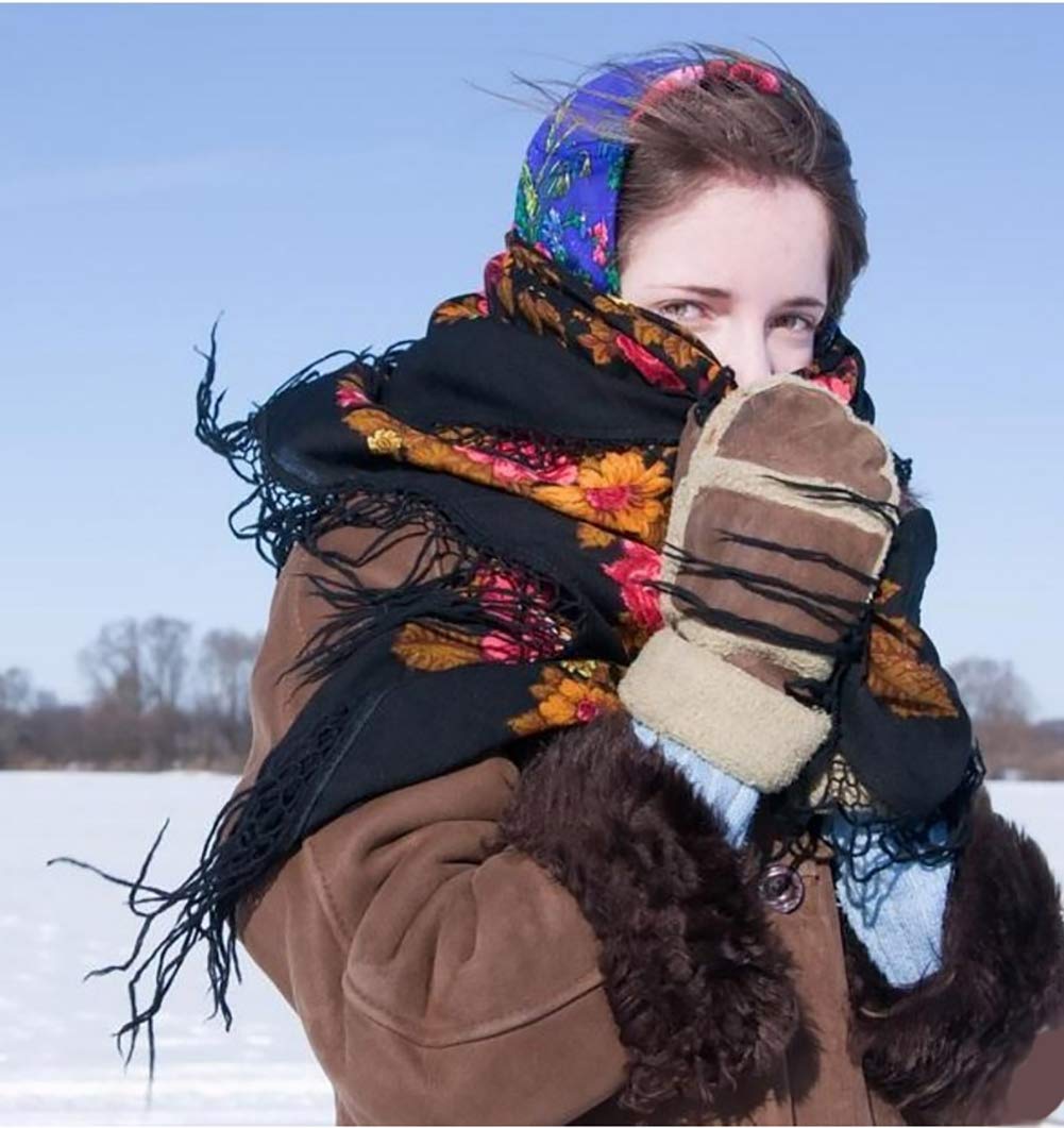 Ubervia Pashminas - Traditional Ukrainian Scarf and Wrap Tassel Shawl Fringes Neck Head Shawl