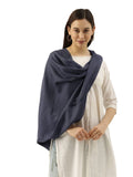Pashmoda Women’s 100% Pure Wool Melange Stole, Shawl and Wrap, Woolmark Certified, Sustainable and Natural Fabric (Size 28x80)