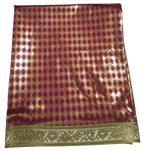 Lakshmi Maa Collection's Rumala Sahib Double Set Magenta with gota (4 PEC.)