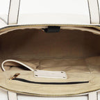 The Gusto AZA - Premium Vegan Leather Tote Bag for Women with Grained Texture | Medium Size Stylish Hand Bag/Shoulder Bag, Fits upto 14 Laptop (Cream)