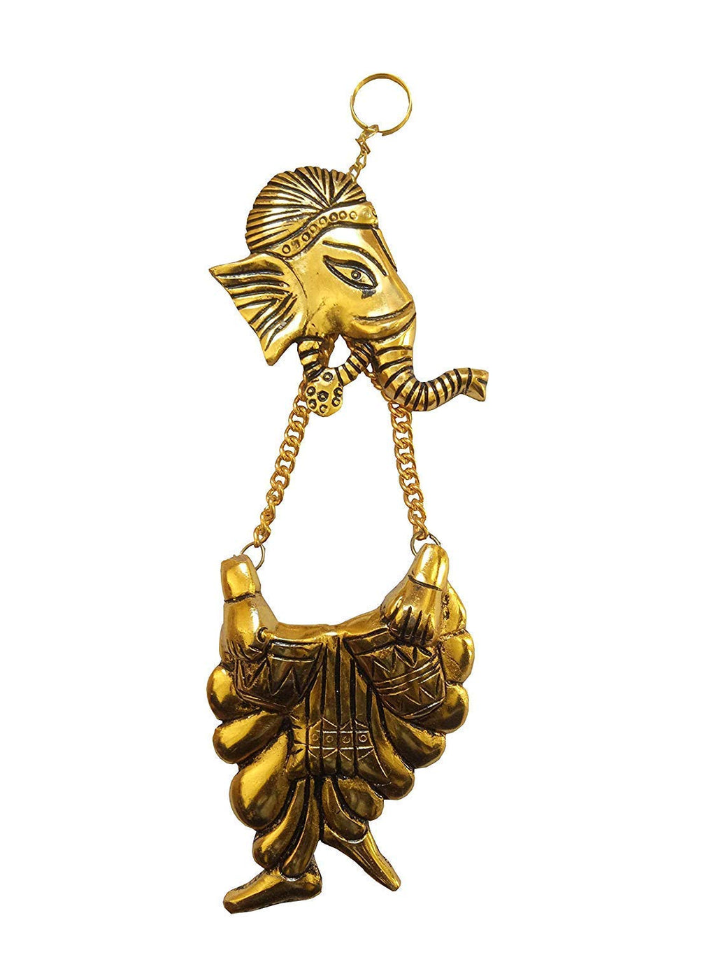 KridayKraft Metal Ganesha ji Statue,Ganpati Wall Hanging Sculpture Lord Ganesh Idol Lucky Feng Shui Wall Decor Your Home, Office,Religious Gift Article Decorative,Showpiece Figurines.