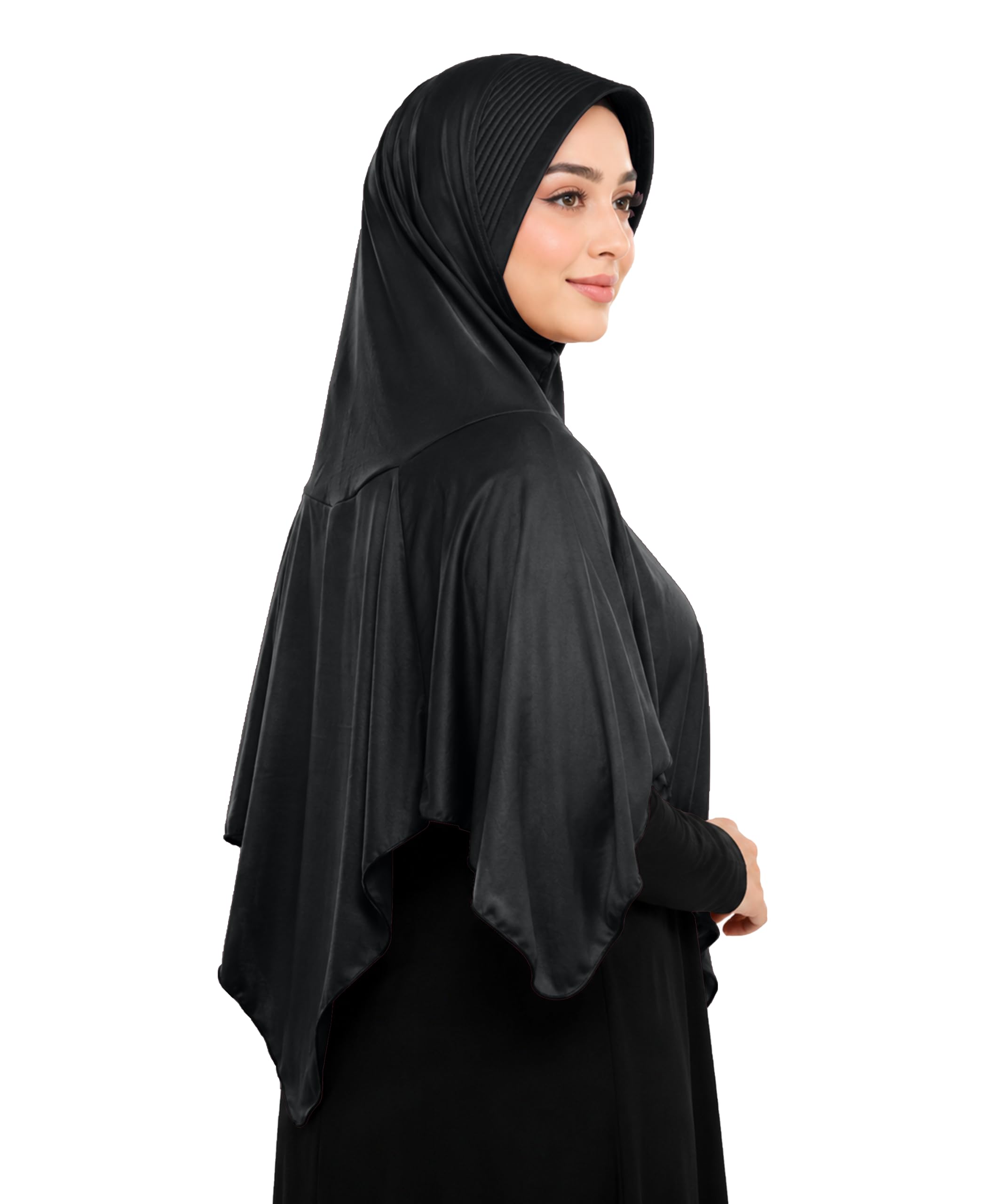 Mehar Hijab Women's Modestly Stylish Look Solid Soft Polyester iCRA fabric Nabah Hijab (Free Size)