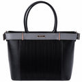 SMAARA Stylish Tote Bag for Women | Office Laptop Bag for Women | Premium Faux Leather Handbag | Large Shoulder Tote Purse Fits 16 Inch Laptop for Work Travel & Daily Use | Onyx Aura(Black)