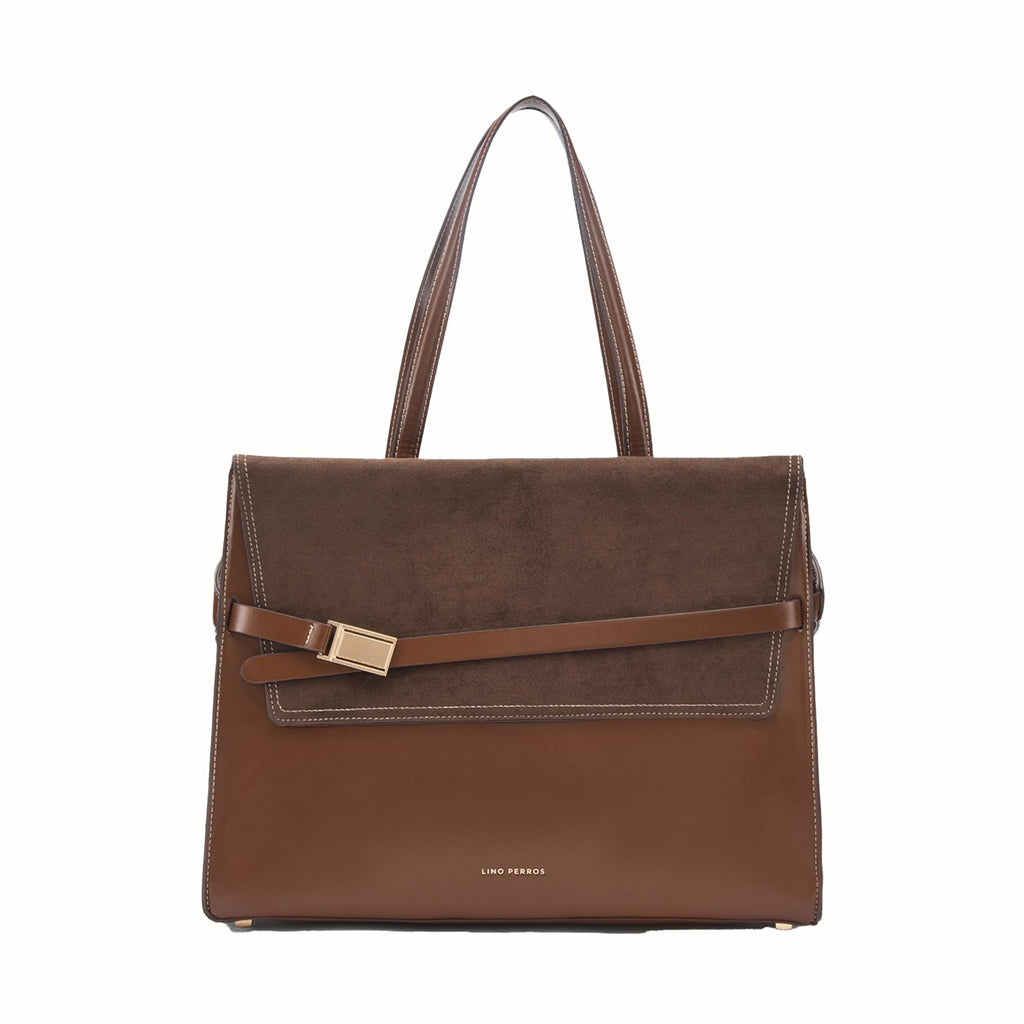 Lino Perros Monroe Daisy Brown Tote Bag