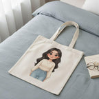 F2P Feel To Print Custom Tote Bag | Personalized Cotton Canvas Tote | Eco-Friendly Reusable Shopping, Travel & Gift Bag with Custom Name, Logo or Design