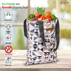 PrettyKrafts Tote Bags Cotton Shopping Bags with Shoulder Length Handles, Grocery Shopping Cloth Bags, Reusable, Washable Tote Bag for Women, Teacher, Mother as Gifts, Grey