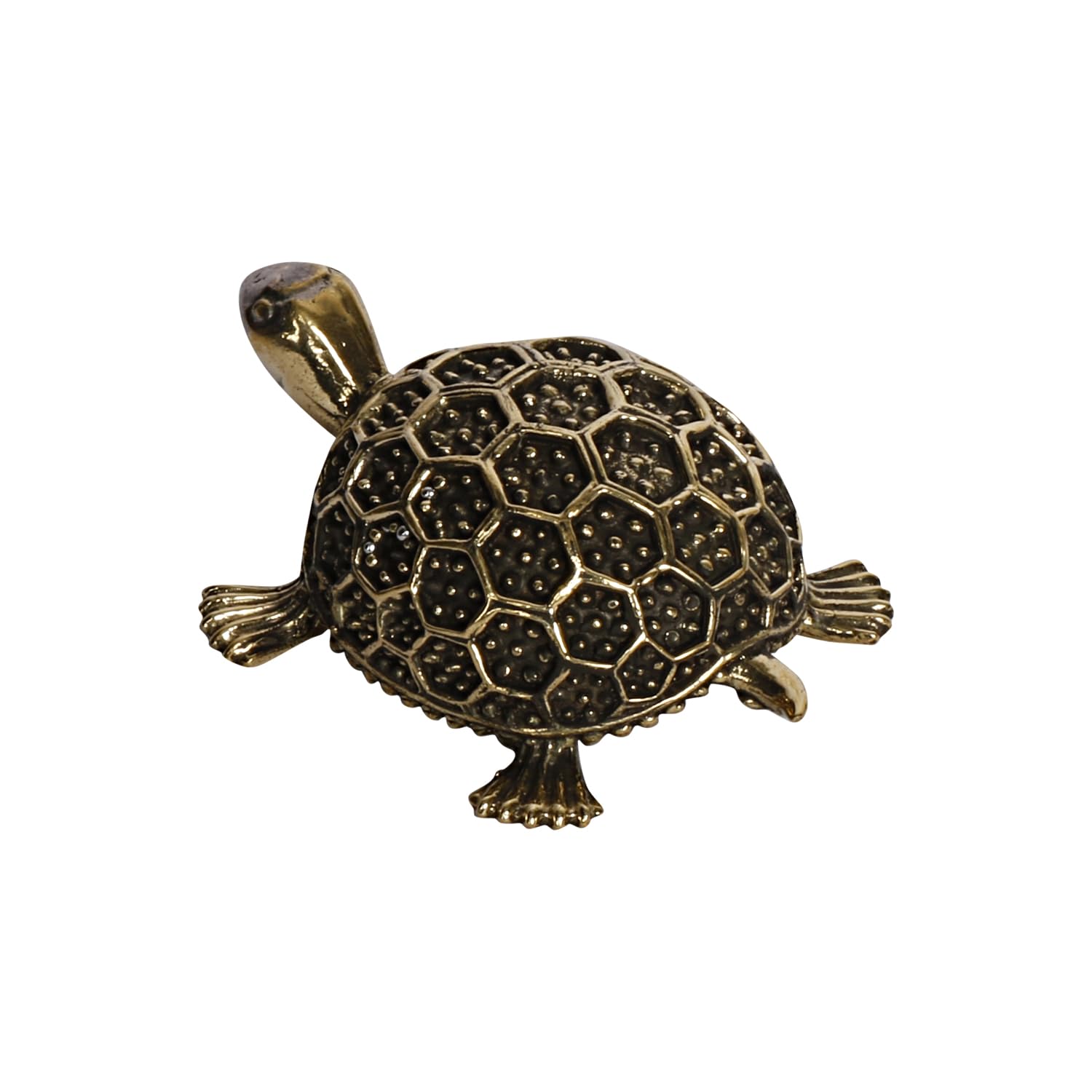 ARTVARKO Brass Tortoise for Good Luck Showpiece Turtle Kachua Tortoise for Shree Yantra Feng Shui Vastu Long Life Career(Small 9x4.6.5x3 cm)