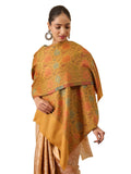 Pashmoda Women Nazrana Kashmiri Jamawar Woven Design Shawl (Size: 40x80in, 101x203cm) SECS57
