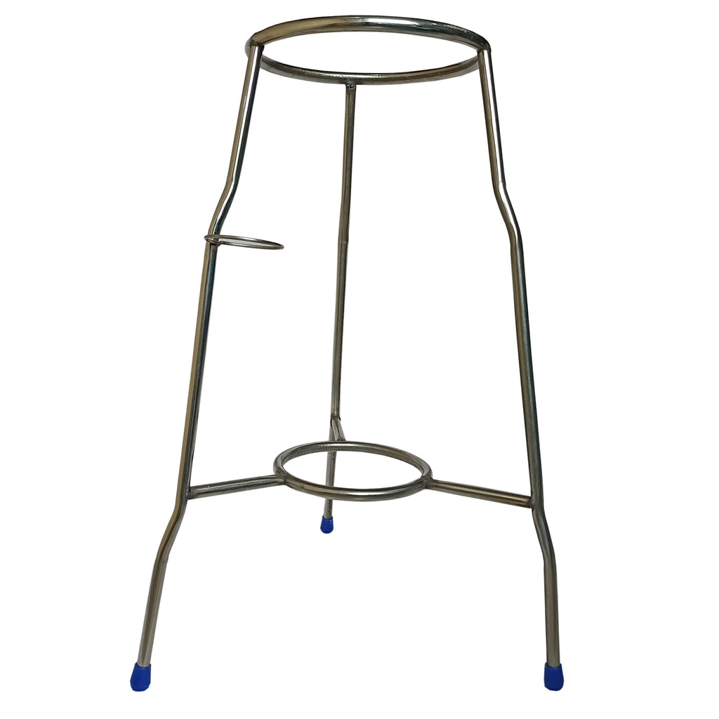 Meena Enterprises GT Water Pot Stand - Copper Matka Holder, Dispenser Stand, Round Countertop Tiered Shelf (Type 2)