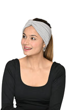 The Headscarves Bamboo Viscose Beautiful Gathered Headband For Women's (SS411_ASH)