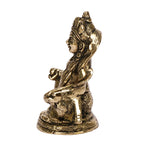 SVARUP Brass Kuber Sitting Statue Yantra Vastu Remedy Shri Kubera Idol for Good Luck Money Gold Color (8x6x11 cm)