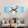 VIBECRAFTS The Holy Book Quran Sharif 5 Pieces Premium Wall Painting For Home|Office|Living Room|Gift (PTVC5Pcs1_5511)