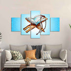 VIBECRAFTS The Holy Book Quran Sharif 5 Pieces Premium Wall Painting For Home|Office|Living Room|Gift (PTVC5Pcs1_5511)