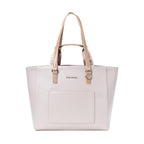 Lino Perros Women's Color-Blocked Commuter Tote Bag, Beige